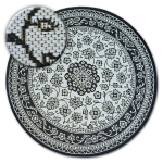&Uuml;mmargune vaip SISAL FLAT 48691/690 V&auml;rvitud klaas