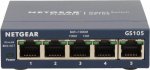 NETGEAR GS105 L&uuml;liti Ethernet 5 porte Metall Gigabit (10/100/1000), ProSAFE kaitse, Eluaegne garantii Ideaalne v&auml;ike- ja keskmise suurusega ettev&otilde;tetele (VKE-d)