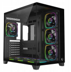 Korpus Rampage Sealite Pc &uuml;mbris karastatud klaasiga, 7x Argb Pwm ventilaatorid