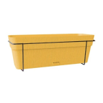 Stefanplast r&otilde;du lillepott 2168404 50x18x17cm, kollane, metalltoed, veetank, 9.5l, 100% taaskasutatav