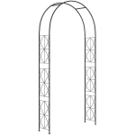 Roosikaar 114 x 30 x 230 cm, metallist, must