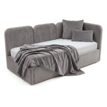 Voodi LUNA-R + Madrats SAPNAS 2 XL|90x200|Hall #15|Veluur