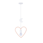 Candellux laste ripplamp Single 31-23544, roosa/valge