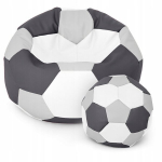Kott-tool koos tumbaga Ball XXXL (80 cm), hall/grafiit/valge
