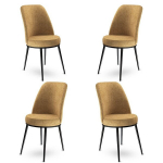 4 tooli komplekt Dexa, cappuccino/musta v&auml;rv