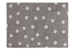 Pestav puuvillane vaip Polka Dots Grey-White 120x160cm