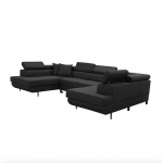 U-kujuline nurgadiivan magamisfunktsiooniga EDI, must