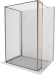 Mexen Kioto du&scaron;isein Walk-in 130 x 80 x 30 cm, must raam, harjatud vask - 800-130-080-221-65-70-030