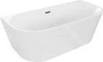 Mexen Oval vabalt seisev vann seinale kinnitatav 170 x 80 cm, valge, &uuml;levool gun metal - 52671708000-95, 170 x 80 cm