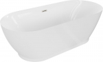 Mexen Roxy vanni saab 180 x 85 cm, valge, nikeldatud &uuml;lejooks - 51201808500-97, 180 x 85 cm