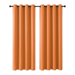 Termo-pimendavad Blackout kardinad oranžid 2 tk 135x240 cm &mdash; magamistoa kardinad, helikindlad kardinad, soojustuskardinad, aknatekstiilid, &ouml;&ouml;sidega kardinad, akende kujundus, elutoa kardinad