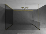 Mexen Kioto du&scaron;inurk Walk-in 125 x 85 x 40 cm, l&auml;bipaistev, kuldne harjatud - 800-125-085-221-55-00-040