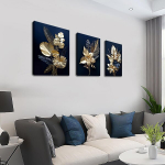 L&otilde;uendil pilt Botanical Lilled Beež-Sinine Stiilne 150x70 cm &mdash; elutoa seinakaunistused, magamistoa pildid, boho lilleline graafika, suur seinapilt, vintage sisekujundus, seinatript&uuml;hhon, elutoa kaunistused