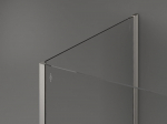 Mexen Kioto du&scaron;isein Walk-in 130 x 90 x 40 cm, must raam, harjatud nikkel - 800-130-090-221-97-70-040