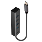 I|O HUB USB-C 4PORT|43325 LINDY, Must