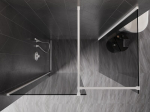 Mexen Kioto-X du&scaron;isein Walk-in 120 x 70 cm, l&auml;bipaistev 10 mm, valge - 800-120-202-20-00-070-X