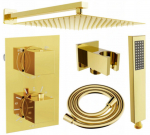 Mexen Cube DR02 sisseehitatud vihmadu&scaron;&scaron;ikomplekt 25 cm vihmadu&scaron;&scaron;iga, kuld - 77502DR0225-50