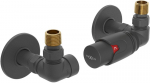 Mexen G00 termostaatiline nurkliide komplekt maskeerimisdetailiga R, antratsiit - W903-900-904-66, G 1/2"