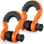D-kujuline (2 tk) shackle'i komplekt | 19 mm x 22 mm kruviga | 28 500 kg vastupidavus