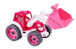 Roosa traktor laaduriga Technok 8195