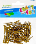 Puidust dekoratiivsed klambrid 30tk - Craft with Fun