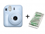 Momentaalkaamera FUJIFILM INSTAX MINI 12 (pastellsinine) + 10 FUJIFILM Instax Mini filmi (l&auml;ikiv) (v&auml;rviline)