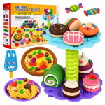 M&auml;nguvaha plastiliin serveerimisvaagen pitsa loominguline komplekt lastele 55 osa click4toys