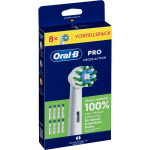 Elektrilise hambaharja otsik Hambaharja otsikud Oral-B Pro CrossAction, 8 tk, valged, t&auml;iskasvanutele