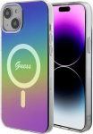GUESS magnetiline &uuml;mbris iPhone 15 14 13 jaoks MagSafe k&otilde;va&uuml;mbrisega, vikerkaarev&auml;rvi