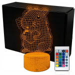 3d Led &ouml;&ouml;lamp "capybara Heart" - 16 v&auml;rvi