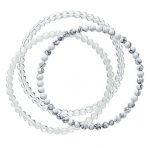 Elegant bead bracelet set 43043.3 white