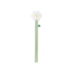 Homla klaasist teelusikas Bloomdale, valge lillega, 16 cm