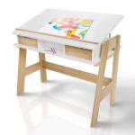 Laste kirjutuslaud Fietje Plus 94x76x63 cm valge/looduslik