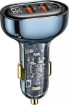 USAMS autolaadija 2xUSB 1xUSB-C 80W telefonidele USB-C pistikuga