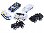 Metallist autod, komplekt POLICE 6 tk, ZA3505 vedrud