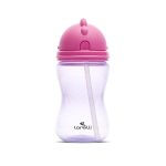Laste joogipudel k&otilde;rrega Lorelli, roosa, 12+ kuud, 300 ml