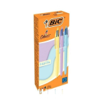 Box of 12 ballpoint pens 4 pastel colors
