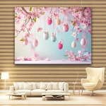 Kevadlilled ja Lihav&otilde;ttemunad Taust. Pickify, 230*180cm/90.5*70.8inch