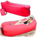 T&auml;ispuhutav lahtik&auml;iv diivan Lazy Bag Air rannale, tool, madrats, punane