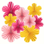 Paberi lillede dekoratsioon &bdquo;Pom Poms&ldquo; (9 tk)