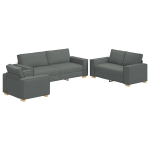 vidaXL Diivan 3 pcs Tumehall 220 x 80 x 84 cm Lina-segu kangas