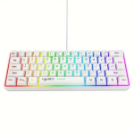 HXSJ Laidinė 61 Raktų Plona Plėvelės Klaviatūra, RGB &Scaron;viesa, Baltas