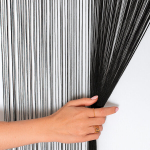 Marquisette kardin Fabio, 100x250 cm, must