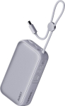 Akupank AUKEY PB-Y47 Spark Sling akupank, 10 000 mAh, 30 W, USB-C ja USB-A, integreeritud USB-C kaabel, valge