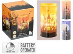 Halloweeni LED-valgusti klaasanumas, 15 cm