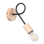 Sollux Lighting seinalamp Ember, pruun/must