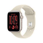 Nutikell Apple Watch SE 3 GPS 44mm Starlight Aluminium Case with Sand Sport Band - S/M - MJL34ET/A