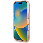 GUESS TPU &uuml;mbris iPhone 16-le, MAGSAFE'ile, teraline metall, s&auml;delev