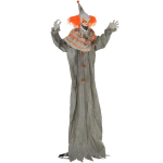 Halloweeni dekoratsioon kloun, 183 cm, LED-silmade, heli ja liikumisega