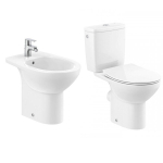 ROCA Victoria komplekt &ndash; Rimless kompakt-WC 65,5x35,5x76 cm + eraldiseisev bidee 35,5x53x43,5 cm, valge